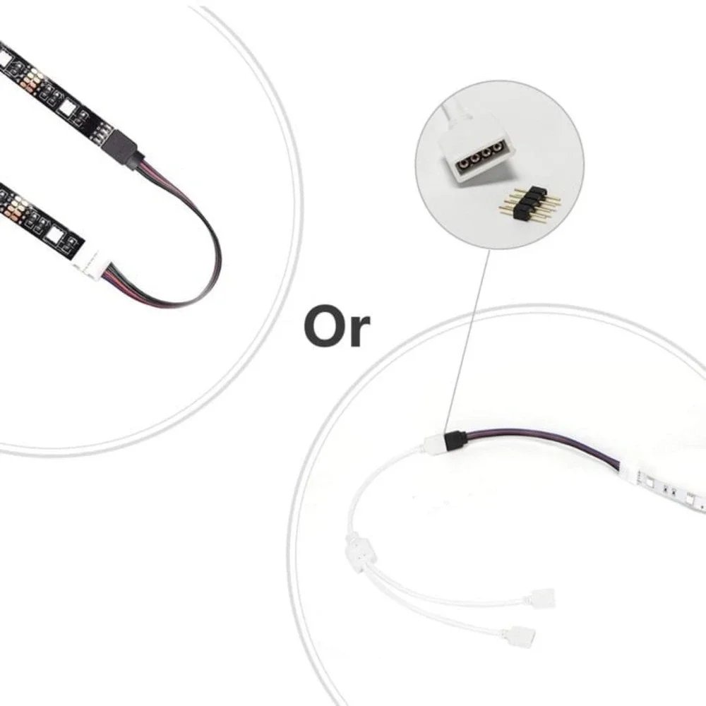 FUMENTON LED Strip Connector Kit for 5050 10mm 4Pin,Includes 8 Types of Solderle